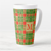 Tasse Latte MAC GREGOR TARTAN Tall LatMug + Initial (Angle droit)