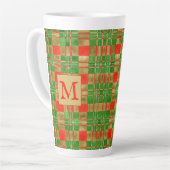 Tasse Latte MAC GREGOR TARTAN Tall LatMug + Initial (Angle gauche)