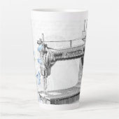 Tasse Latte Machine à coudre à vintage-aiguille (Devant)