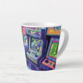Tasse Latte Machines de jeux vidéo rétro dans l'espace (Angle droit)
