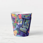 Tasse Latte Machines de jeux vidéo rétro dans l'espace (Devant)