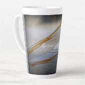 Tasse Latte Macro des ailes de libellules avec citation de Sha (Angle gauche)