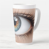 Tasse Latte Macro oeil femelle (Angle droit)