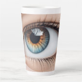 Tasse Latte Macro oeil femelle (Devant)