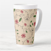 Tasse Latte Magic Garden Flower Motif (Angle droit)
