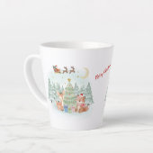 Tasse Latte Magical Christmas Night in the Winter Forest (Angle gauche)