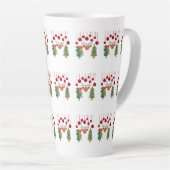 Tasse Latte Magical Reindeer Bells and Christmas Tree Design (Angle droit)