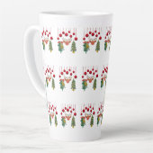 Tasse Latte Magical Reindeer Bells and Christmas Tree Design (Angle gauche)