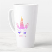 Tasse Latte Magical Unicorn Personalized Name (Angle gauche)