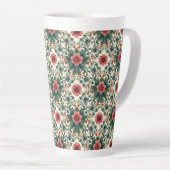 Tasse Latte Magie des fleurs boho - dans des nuances de vert e (Angle droit)