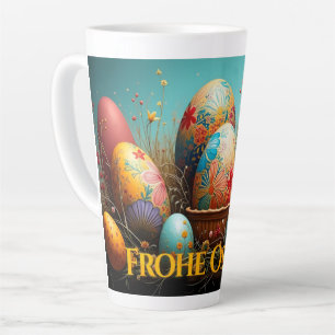 Tasse Latte Magie du printemps avec oeufs de Pâques