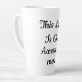 Tasse Latte Magnifique café "Une Maman Géniale" Script (Angle gauche)