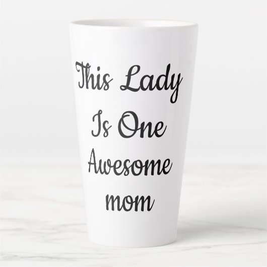 Tasse Latte Magnifique café "Une Maman Géniale" Script (Devant)