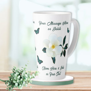Tasse Latte Magnifique Personnalisée, Magnolia Mugs, Papillons