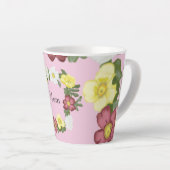 Tasse Latte Magnifique Rose sauvage modifiable (Angle droit)