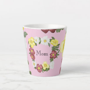 Tasse Latte Magnifique Rose sauvage modifiable