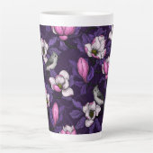 Tasse Latte Magnolia en floraison et tireur 4 (Devant)