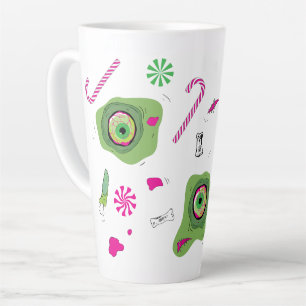 Tasse Latte Maigre Maigre Mort Et Bonbons !