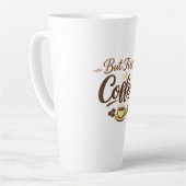 Tasse Latte Mais d'abord, Café – Conception de Typographie Con (Angle gauche)