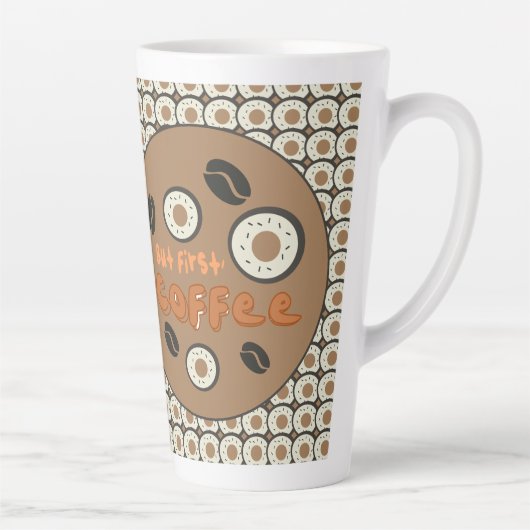 Tasse Latte Mais le premier café givré Donuts Brown (Droite)