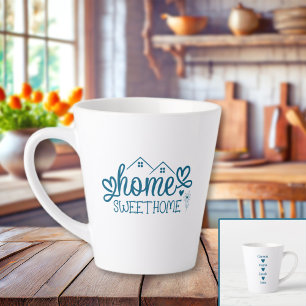 Tasse Latte Maison Bleue Sweet Maison Personnalisée