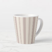 Tasse Latte Maison de campagne rustique initiale rayée beige e (Angle droit)
