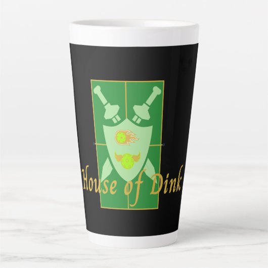 Tasse Latte Maison de Dink Pickleball Crest (Devant)
