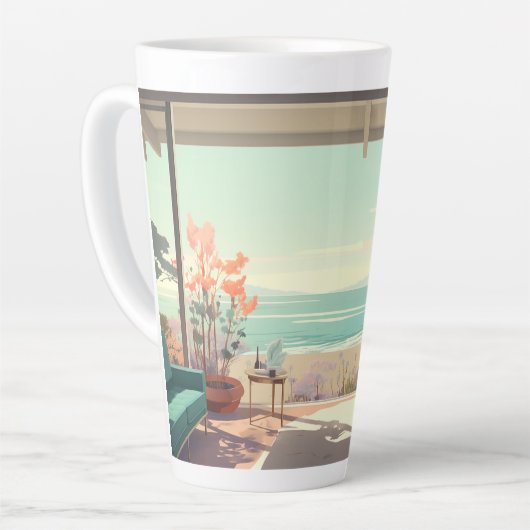 Tasse Latte Maison de plage (Angle gauche)