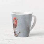Tasse Latte Maison Finch en Neige - Photo originale (Angle droit)
