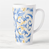 Tasse Latte Majolica : Bleu et or (Droite)
