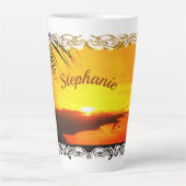 Tasse Latte Malecon Sunset 2441 (Devant)