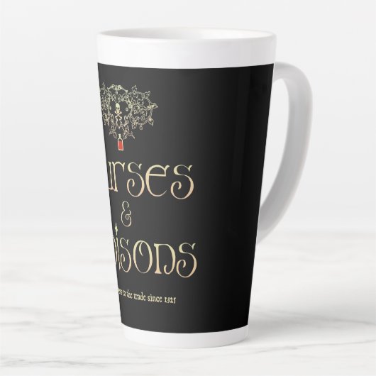 Tasse Latte Malédictions et Poisons (Angle droit)