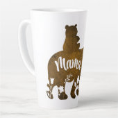 Tasse Latte Mama Bear avec 2 Cubs Maman de deux (Angle gauche)