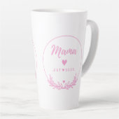 Tasse Latte Mama Est.2025 shirt -Mother gift Pink Minimal -  (Angle droit)