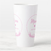 Tasse Latte Mama Est.2025 shirt -Mother gift Pink Minimal -  (Devant)