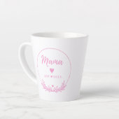 Tasse Latte Mama Est.2025 shirt -Mother gift Pink Minimal -  (Angle gauche)