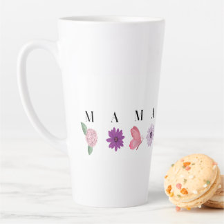 Tasse Latte MAMA Floral Butterfly – Mother's Day Gift