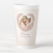 Tasse Latte Mama — My First Home | Mother & Daughter Floral Tr (Devant)