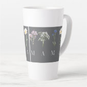 Tasse Latte Mama Wildflower Mother's Day Gift (Angle droit)