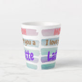 Tasse Latte Maman branchée Je T'Aime Un Latte (Devant)