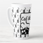 Tasse Latte Maman Chat Noir Et Blanc (Angle gauche)
