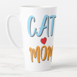 Tasse Latte Maman chatte -Feline mignonne avec personnalisatio