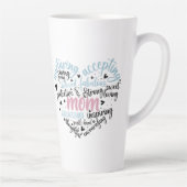 Tasse Latte Maman Coeur Aimant Soigner Doux Doux (Droite)