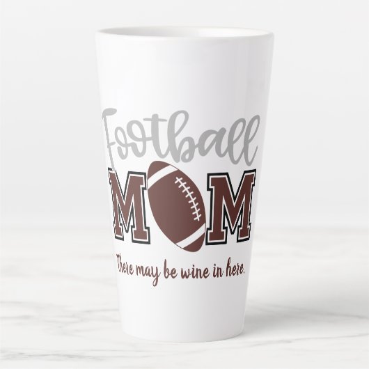 Tasse Latte Maman de football drôle (Devant)