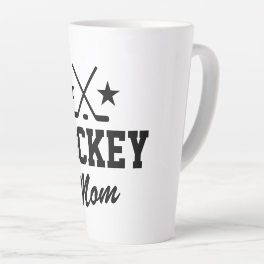 Tasse Latte Maman de hockey (Angle droit)