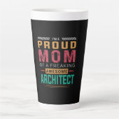 Tasse Latte Maman De L'Architecte Génial (Devant)