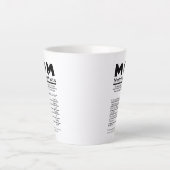 Tasse Latte Maman Faits nutritionnels (Devant)