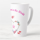 Tasse Latte Maman mignonne et simple (Angle droit)