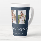 Tasse Latte Maman mignonne script moderne multi photo cadeau l (Angle droit)