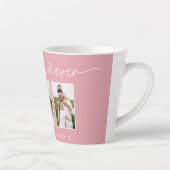 Tasse Latte Maman mignonne script moderne multi photo cadeau r (Droite)
